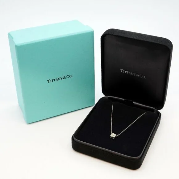 TIFFANY Silver Diamond Necklace - Picture 7 of 8